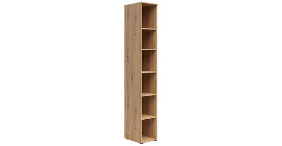 REGAL Eiche Artisan - Anthrazit/Eiche Artisan, MODERN, Holzwerkstoff/Kunststoff (30/195/40cm) - Carryhome