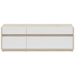 TV-ELEMENT Weiß, Eichefarben  173,5/58,2/42 cm  - Eichefarben/Schwarz, KONVENTIONELL, Holzwerkstoff/Kunststoff (173,5/58,2/42cm) - Hom`in