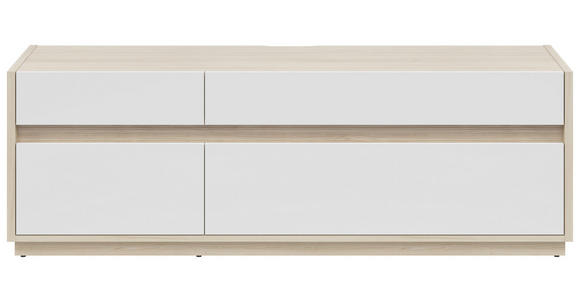 TV-ELEMENT Weiß, Eichefarben  173,5/58,2/42 cm  - Eichefarben/Schwarz, KONVENTIONELL, Holzwerkstoff/Kunststoff (173,5/58,2/42cm) - Hom`in