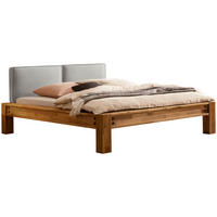 BALKENBETT 180/200 cm  in Grau, Eichefarben  - Eichefarben/Grau, Natur, Holz (180/200cm) - Hasena