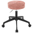 BÜROHOCKER 35/49/61/35 cm  - Schwarz/Rosa, KONVENTIONELL, Kunststoff/Textil (35/49/61/35cm) - Carryhome