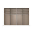 SCHWEBETÜRENSCHRANK 322/236/68 cm 4-türig Weiß, Weiß Hochglanz  - Weiß Hochglanz/Alufarben, Basics, Holzwerkstoff/Metall (322/236/68cm) - Novel