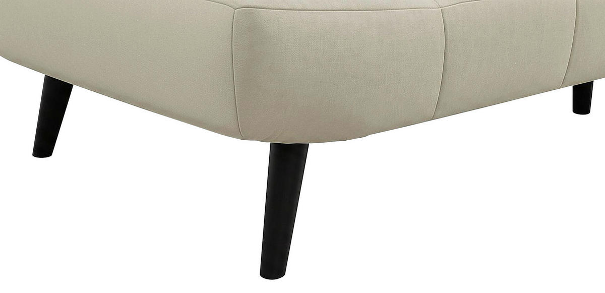 SCHLAFSOFA Flachgewebe Creme  - Creme/Schwarz, Design, Holz/Textil (183/78/92cm) - MID.YOU