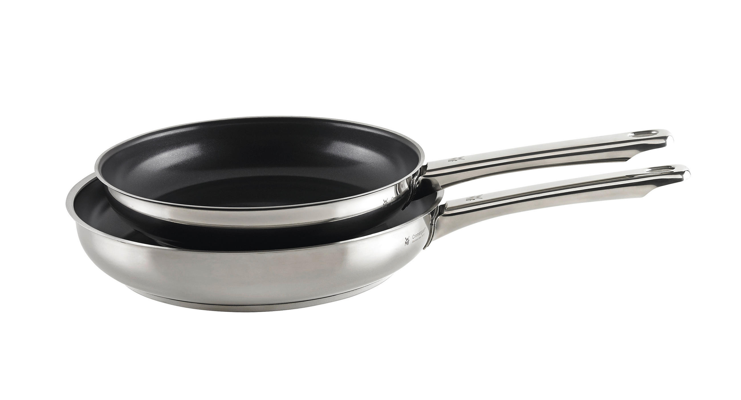 PFANNENSET 2-teilig  - Edelstahlfarben, Design, Metall (48/30/15cm) - WMF