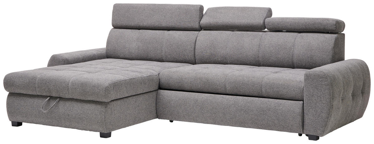 KUTNA GARNITURA tekstil  siva   - bijela/siva, Design, tekstil/plastika (173/276cm) - Stylife