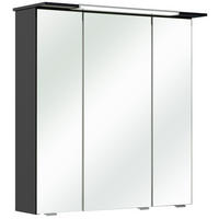 SPIEGELSCHRANK 67/71/16 cm  - Chromfarben/Anthrazit, Basics, Glas/Holzwerkstoff (67/71/16cm) - Pelipal