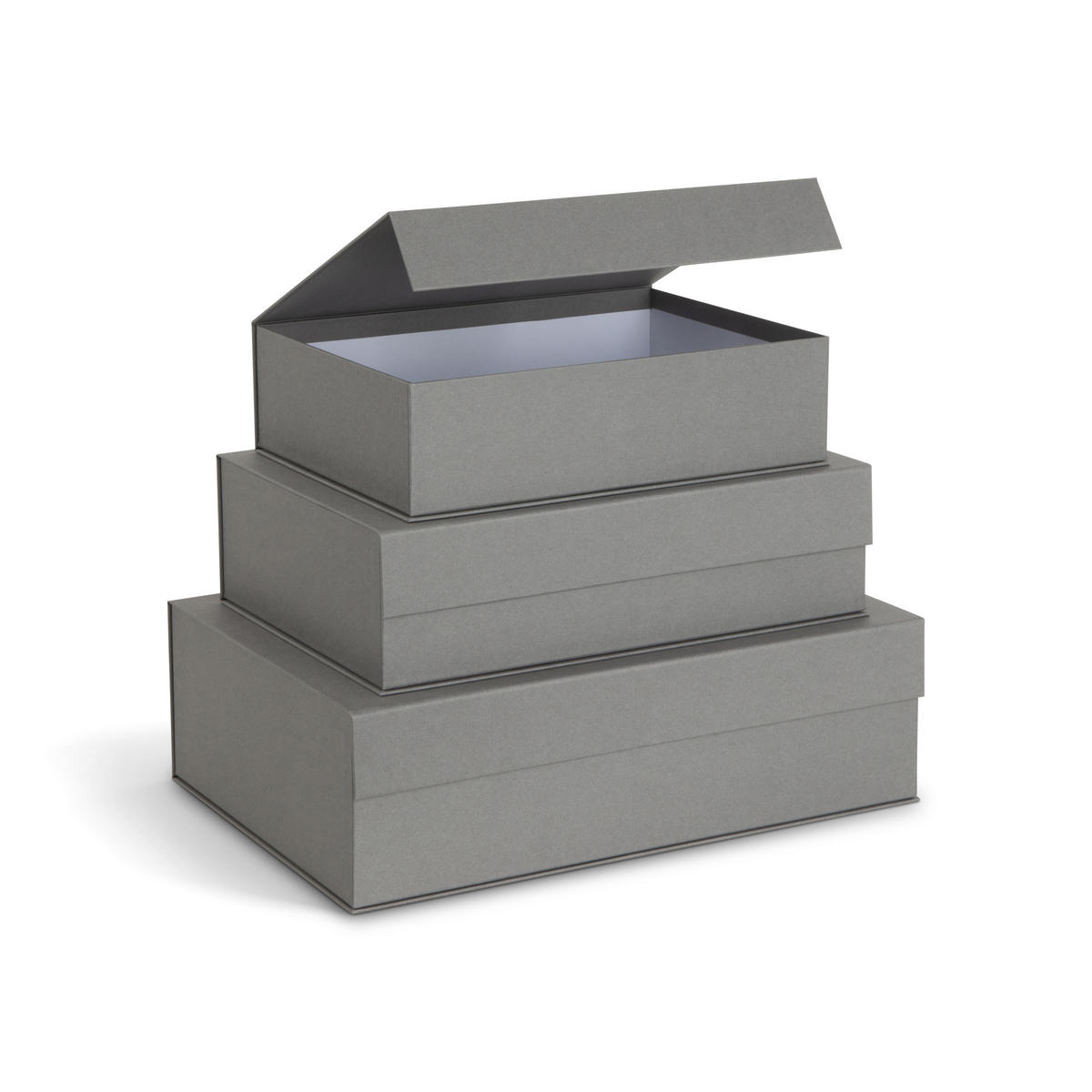 AUFBEWAHRUNGSBOX    29.5/42.5/13 cm  - Grau, Basics, Karton/Papier (29.5/42.5/13cm)