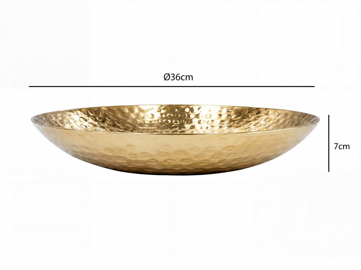 OBSTSCHALE  - Goldfarben, Design, Metall (36/7/36cm) - Livetastic