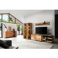 WOHNWAND  in Anthrazit, Eichefarben  333/190/50 cm  - Eichefarben/Anthrazit, Natur, Glas/Holz (333/190/50cm) - Linea Natura