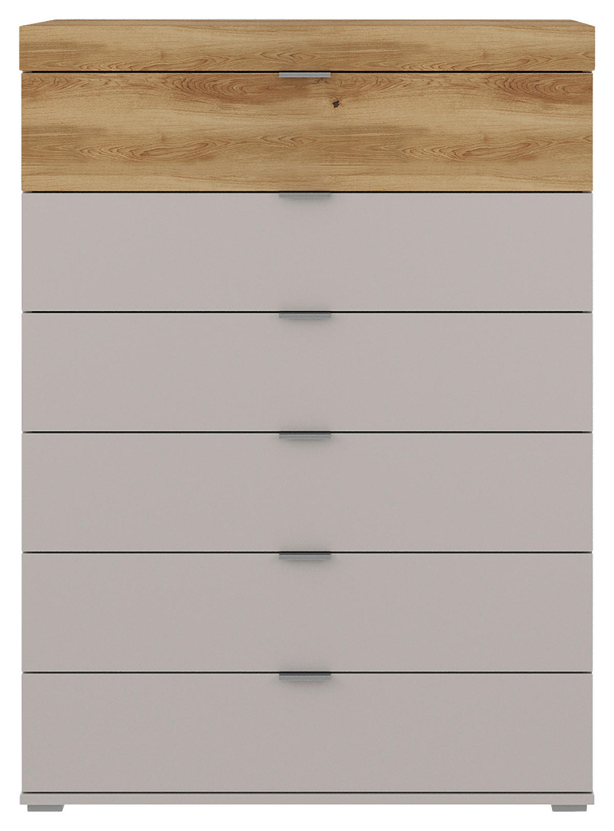 KOMMODE 90/122,9/46,5 cm  in Hellgrau, Eichefarben  - Eichefarben/Hellgrau, Modern, Holz/Holzwerkstoff (90/122,9/46,5cm) - Xora
