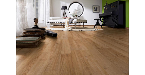 LAMINATBODEN Wintereiche Basic per m² - Eichefarben, Trend, Holzwerkstoff (137,6/19,3/0,6cm) - Boxxx