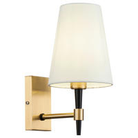 WANDLEUCHTE 14/28/19 cm   - Messingfarben, Trend, Textil/Metall (14/28/19cm) - MAYTONI