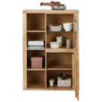 HIGHBOARD 98/140/38 cm  - Alteiche/Grau, KONVENTIONELL, Glas/Holz (98/140/38cm) - Voleo