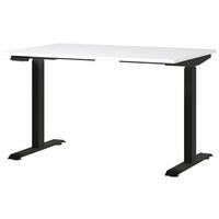 SCHREIBTISCH 120/80/72-118 cm  in Schwarz, Weiß  - Schwarz/Weiß, MODERN, Holzwerkstoff/Metall (120/80/72-118cm) - Novel