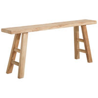HOCKERBANK 120/50/25 cm Naturfarben Recyclingholz vollmassiv  - Naturfarben, Design, Holz (120/50/25cm) - Livetastic