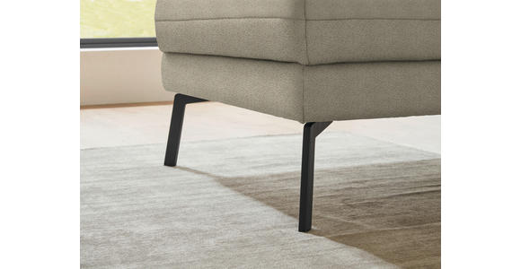 ECKSOFA  in Flachgewebe Sandfarben  175-224/255-365 cm  - Sandfarben/Schwarz, Design, Textil/Metall (175-224/255-365cm) - Dieter Knoll
