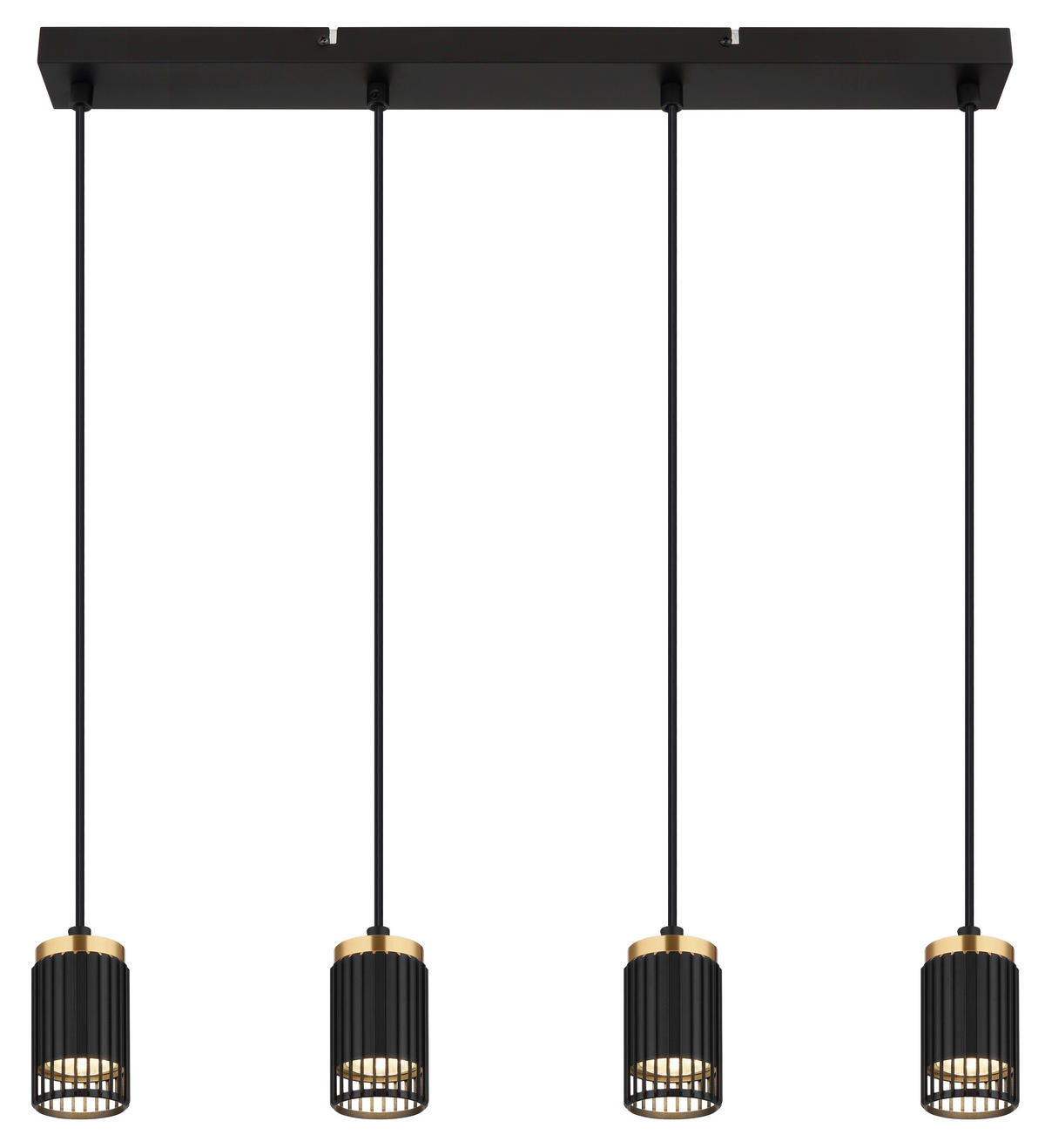 HÄNGELEUCHTE 60/6/120 cm  - Goldfarben/Schwarz, Design, Kunststoff/Metall (60/6/120cm) - Globo