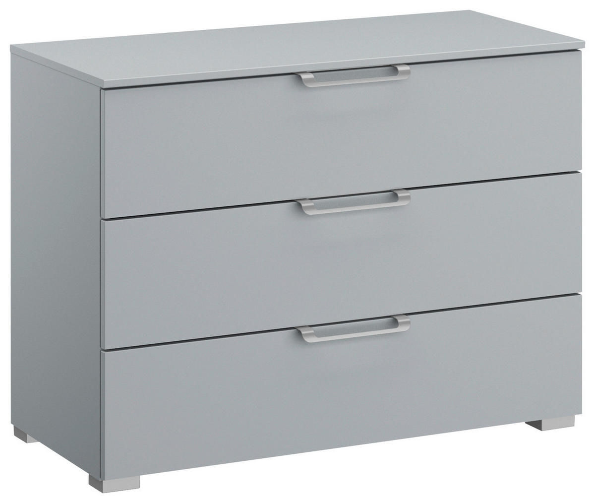 KOMMODE  in 80/61/42 cm  - Silberfarben/Hellgrau, Design, Holzwerkstoff/Kunststoff (80/61/42cm) - Novel