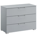 KOMMODE  in 80/61/42 cm  - Silberfarben/Hellgrau, Design, Holzwerkstoff/Kunststoff (80/61/42cm) - Novel