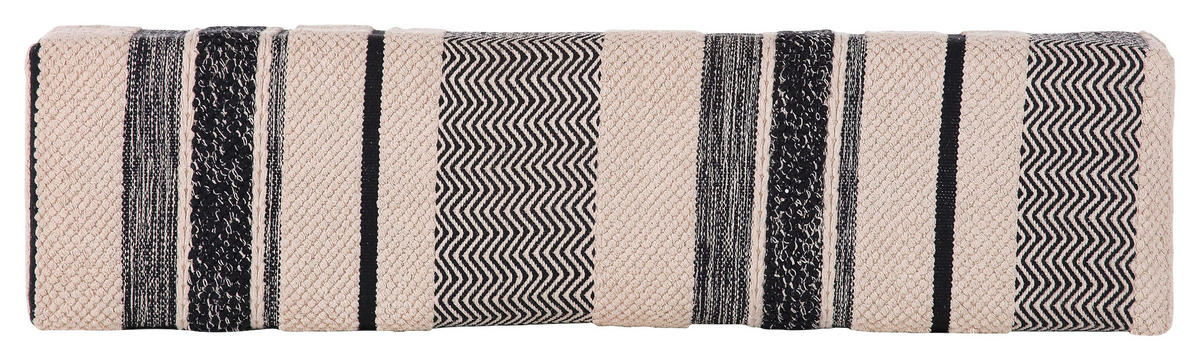 TABURETOVÁ LAVICE, textil, 140/47/33 cm - černá/přírodní barvy, Lifestyle, dřevo/textil (140/47/33cm) - Landscape