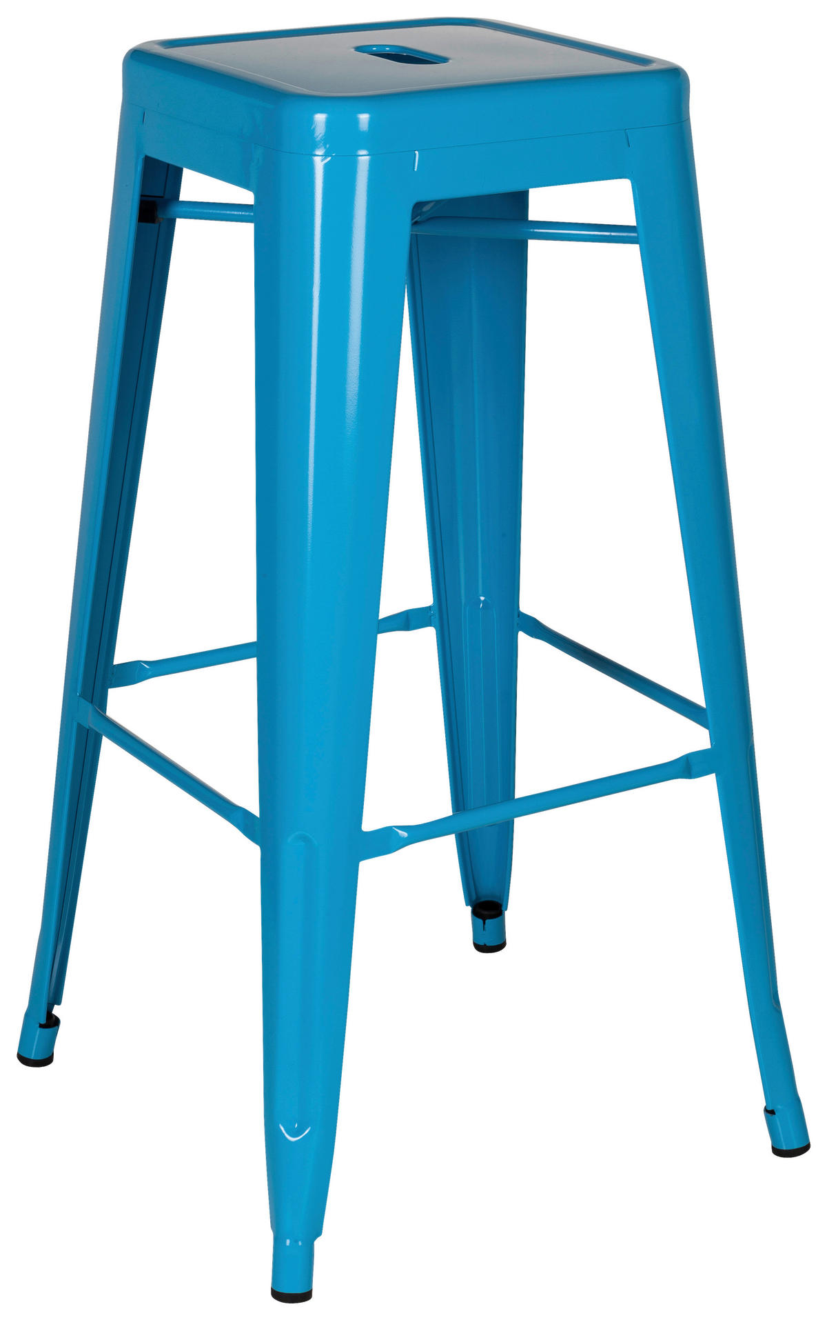 BARHOCKER Hellblau Stahl stapelbar  - Hellblau, Basics, Metall (44/77/44cm) - MID.YOU