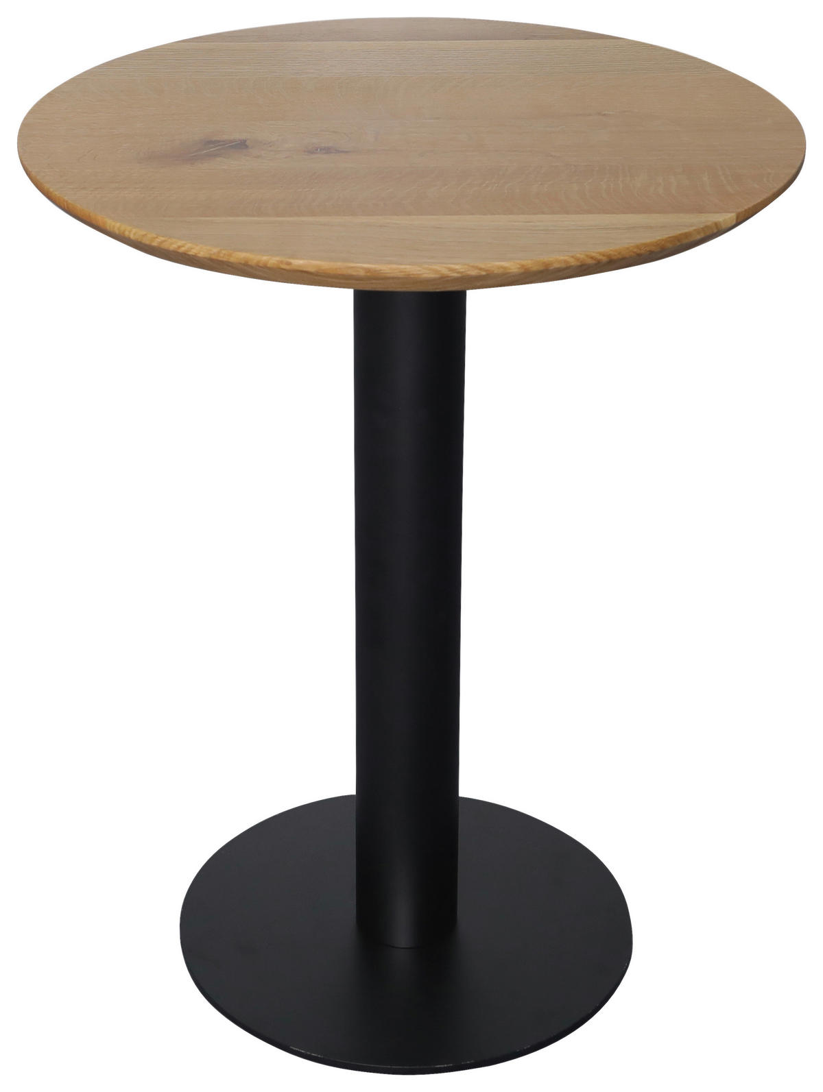 BISTROTISCH 60/60/76 cm Echtholz  Holz, Metall  - Eichefarben/Schwarz, MODERN, Holz/Metall (60/60/76cm) - Livetastic