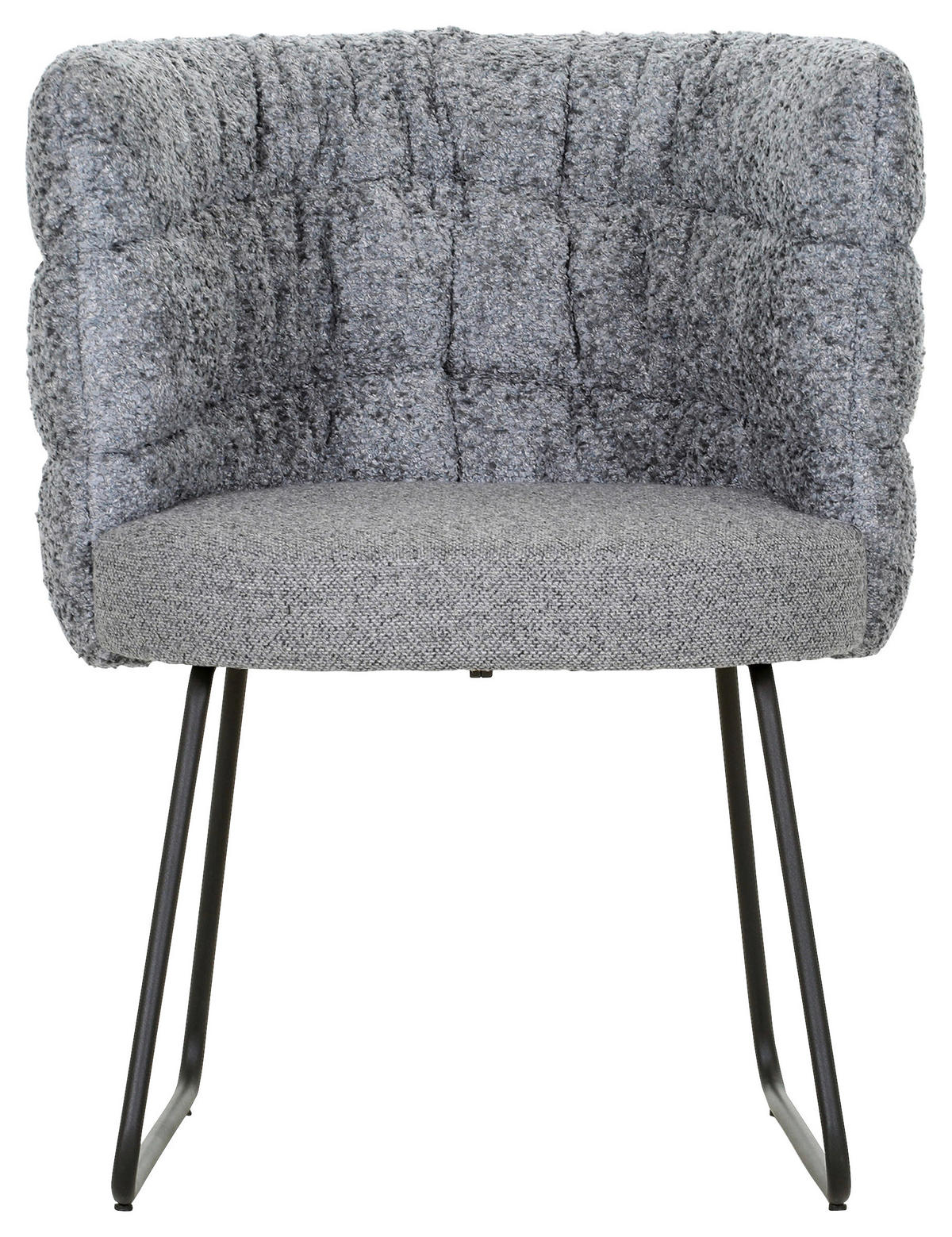 STUHL - Greige/Schwarz, Design, Textil/Metall (62/80/62cm) - Novel