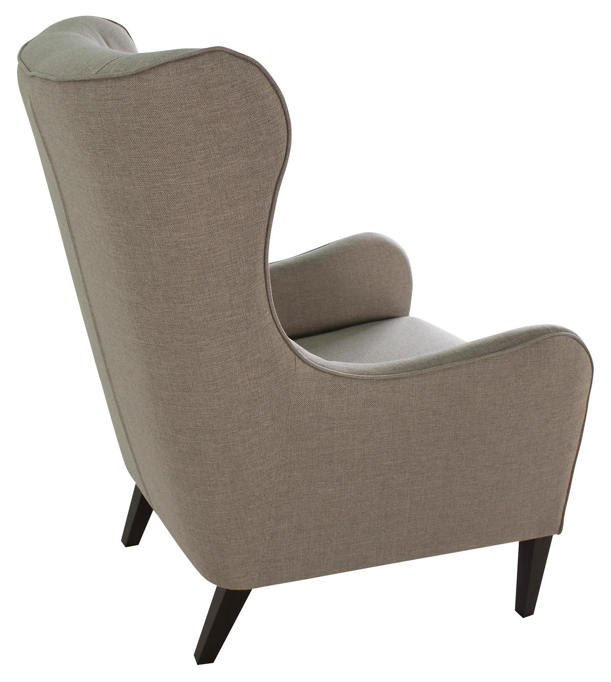 FOTELJ Z OPORO ZA GLAVO,  umazano rjava tekstil - barve wenge/umazano rjava, Design, tekstil/les (73/110/96cm) - Cantus