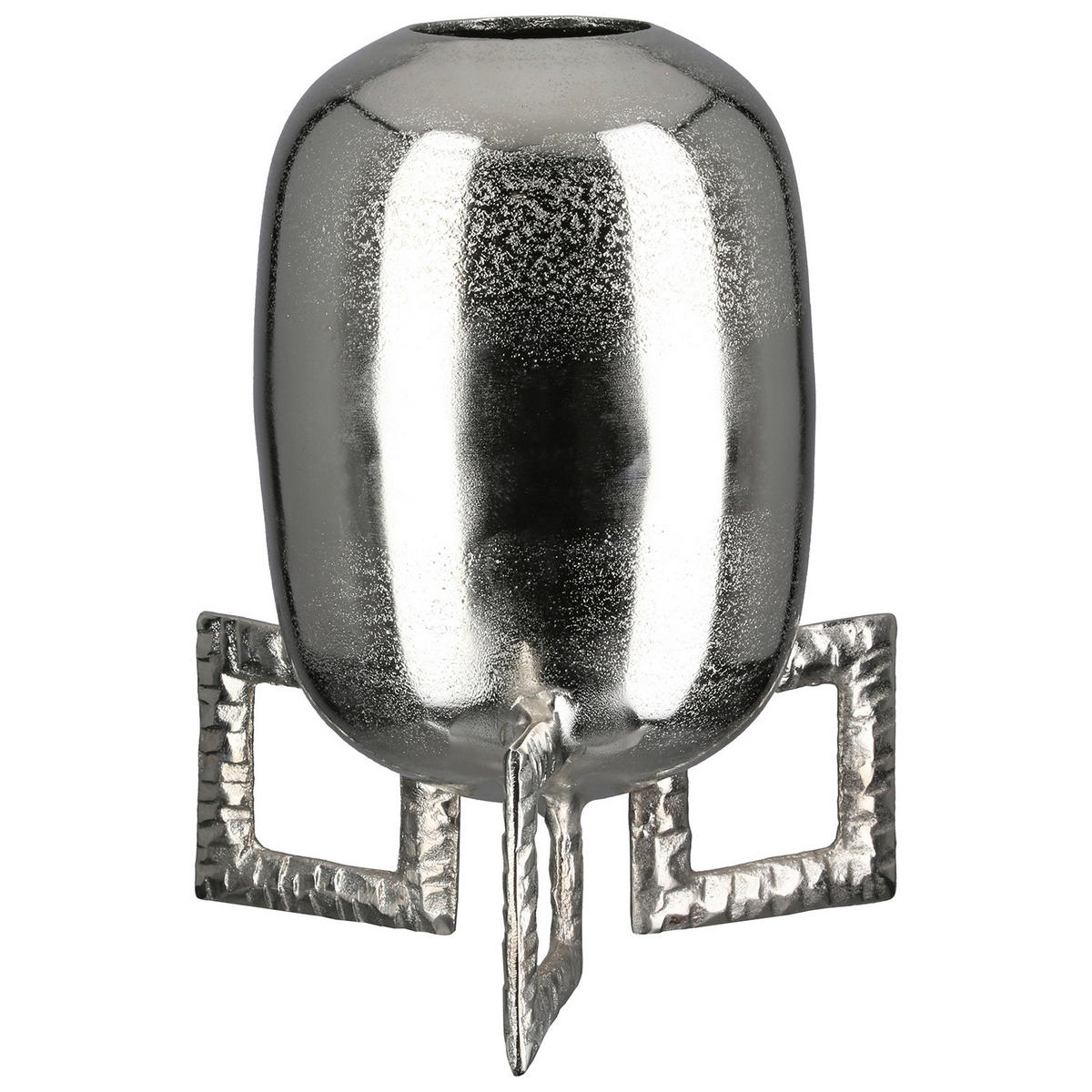 DEKOVASE  - Silberfarben, Basics, Metall (23/29/23cm)
