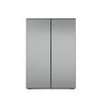 HIGHBOARD 90/130/45 cm  - Dunkelgrau/Schwarz, Design, Glas/Holzwerkstoff (90/130/45cm) - Ambiente