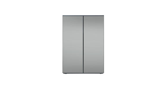 HIGHBOARD 90/130/45 cm  - Dunkelgrau/Schwarz, Design, Glas/Holzwerkstoff (90/130/45cm) - Ambiente