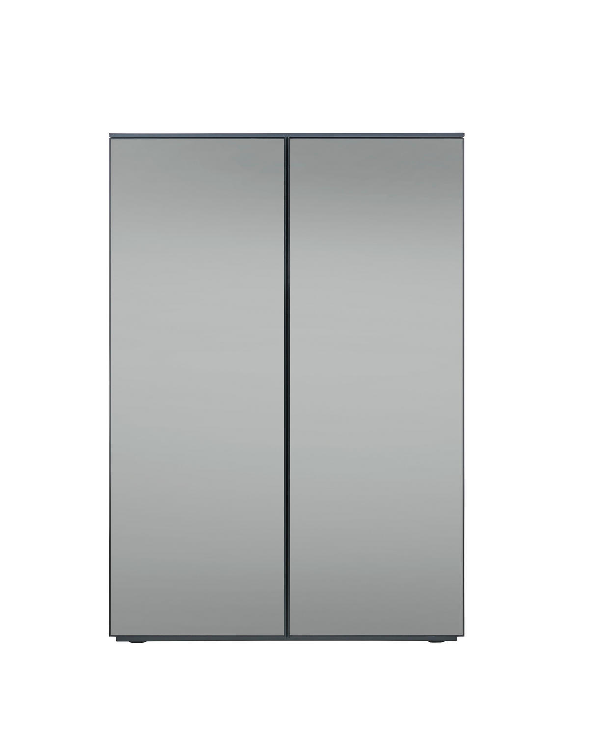 HIGHBOARD Dunkelgrau  90/130/45 cm  - Dunkelgrau/Schwarz, Design, Glas/Holzwerkstoff (90/130/45cm) - Ambiente
