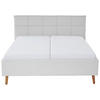 POLSTERBETT PAULO Lattenrost, Bettkasten 160/200 cm  in Hellgrau  - Eichefarben/Birkefarben, Design, Holz/Textil (160/200cm) - Xora