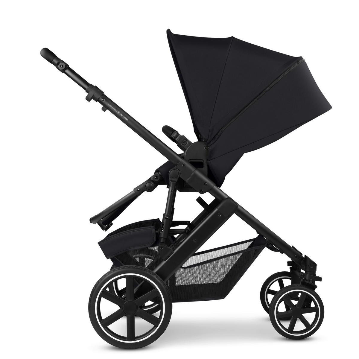 KINDERWAGENSET Salsa Core All in One  - Schwarz, Basics, Textil/Metall (63/123/97cm) - ABC Design