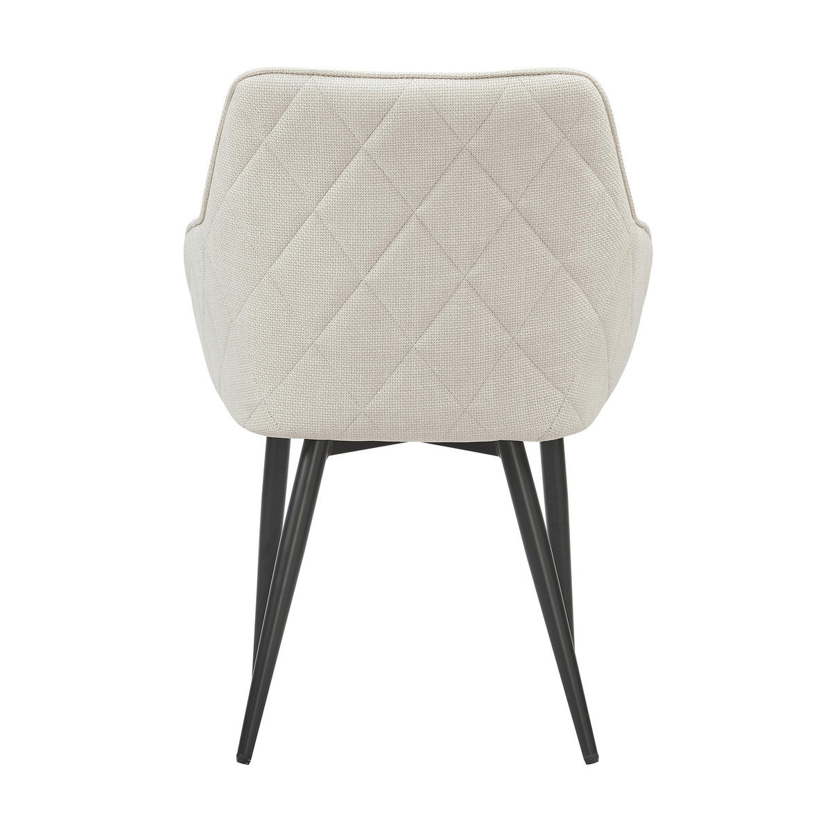 ARMLEHNSTUHL  in Struktur  - Beige/Schwarz, MODERN, Textil/Metall (61/85/60cm) - Livetastic