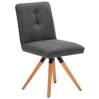 STUHL - Dunkelgrau, KONVENTIONELL, Holz/Textil (47/88/60cm) - Venda