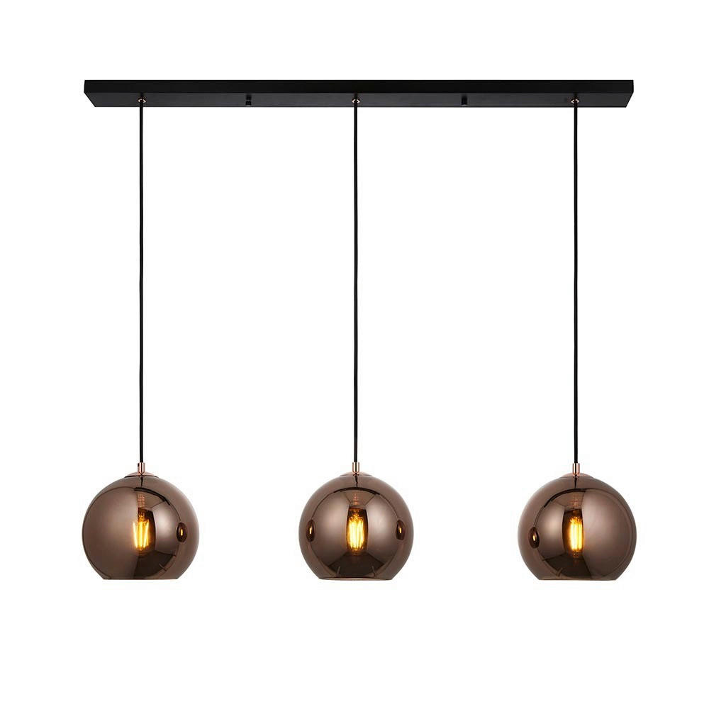 HÄNGELEUCHTE 100/20/35-142 cm  - Kupferfarben, Basics, Glas (100/20/35-142cm) - ENDON