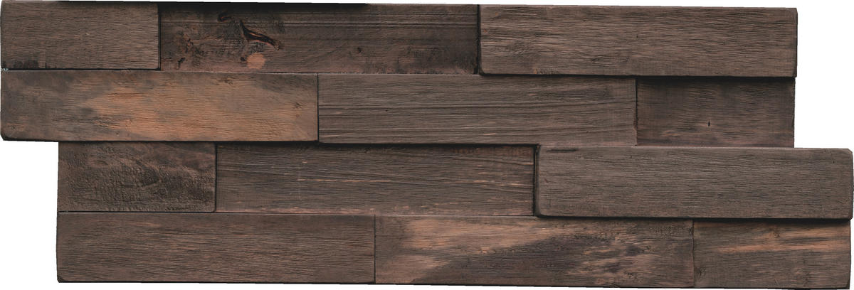 WANDVERKLEIDUNG - Dunkelbraun, Basics, Holz (56/20/2cm)