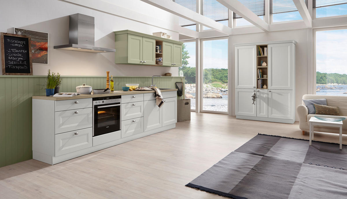 EINBAUKÜCHE WINDSOR LACK  - Eichefarben/Weiß, Design, Holzwerkstoff - Nolte Küchen