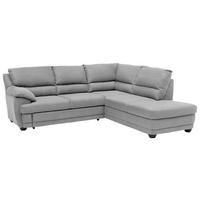 ECKSOFA in Mikrofaser Grau  - Schwarz/Grau, Design, Kunststoff/Textil (245/225cm) - Livetastic