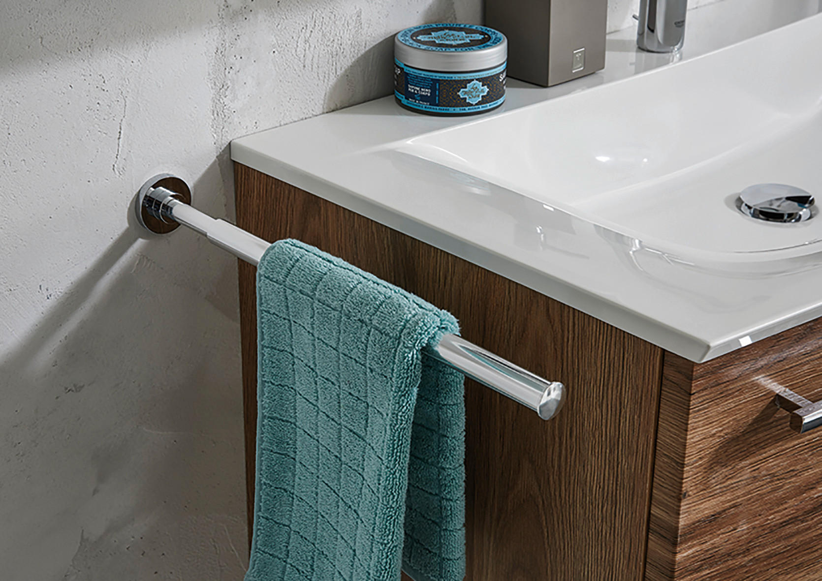 HANDTUCHHALTER 4,4/4,4/33-56,7 cm  - Chromfarben, Basics, Metall (4,4/4,4/33-56,7cm) - Dieter Knoll