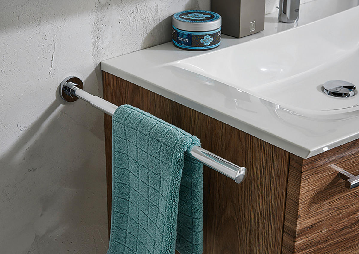 HANDTUCHHALTER Chromfarben  - Chromfarben, Basics, Metall (4,4/4,4/33-56,7cm) - Dieter Knoll