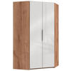 ECKSCHRANK 120/216/120 cm  - Chromfarben/Weiss, Modern, Glas/Holzwerkstoff (120/216/120cm) - MID.YOU