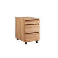 ROLLCONTAINER Asteiche massiv Eichefarben  - Eichefarben, KONVENTIONELL, Holz/Kunststoff (43/65/60cm) - Linea Natura