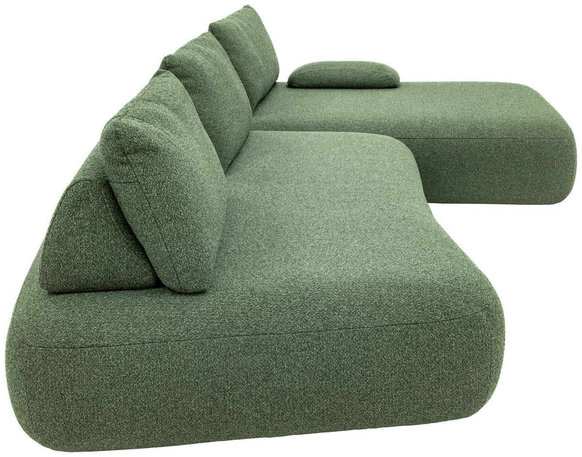 ECKSOFA Chilliano Grün Webstoff  - Schwarz/Grün, Design, Kunststoff/Textil (325/200cm) - Chilliano