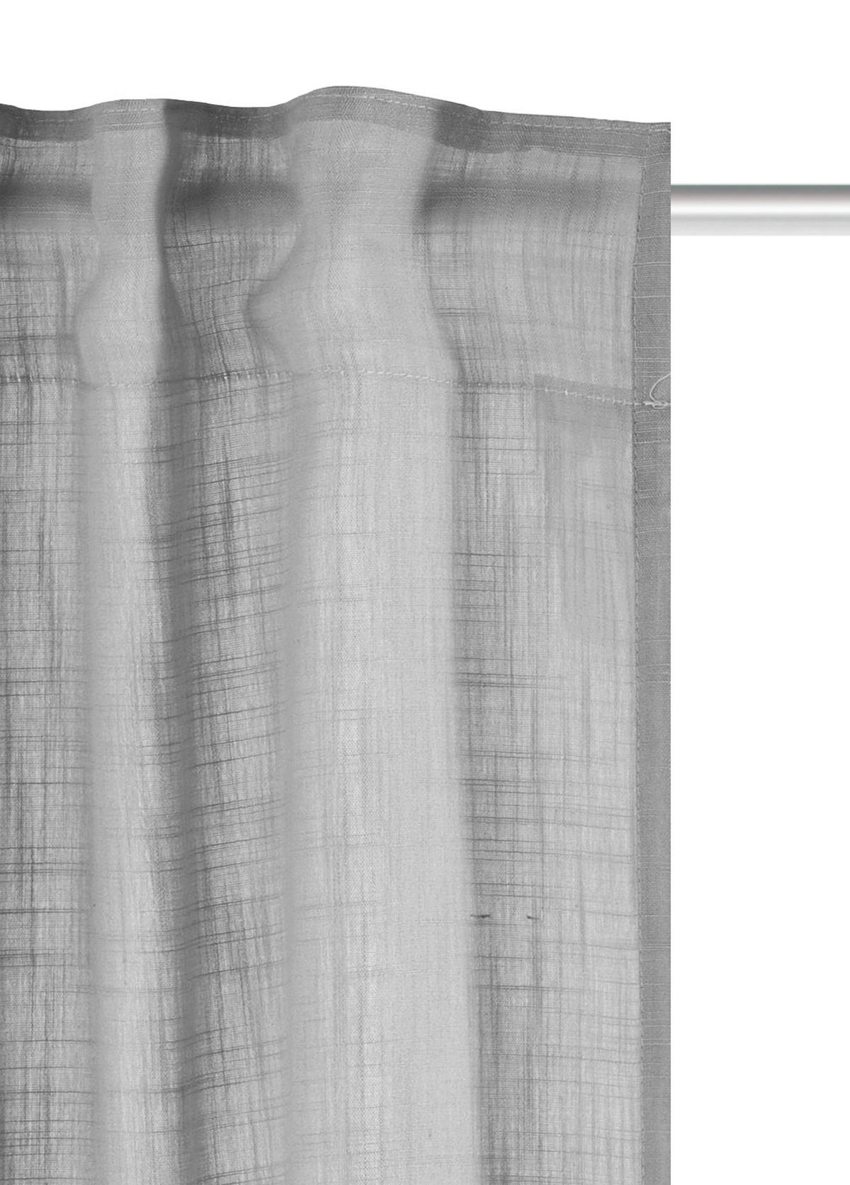 FERTIGVORHANG halbtransparent  - Grau, Basics, Textil (140/225cm)