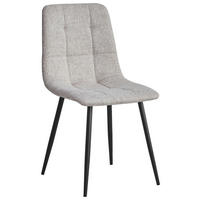 STUHL Webstoff Taupe, Schwarz  - Taupe/Schwarz, Design, Textil/Metall (45/86.5/55cm) - Stylife