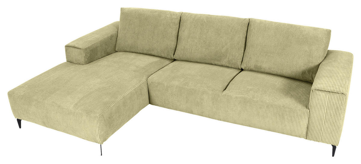 HÖRNSOFFA i manchester ljusgrön  - ljusgrön/svart, Klassisk, metall/textil (170/285cm) - MID.YOU