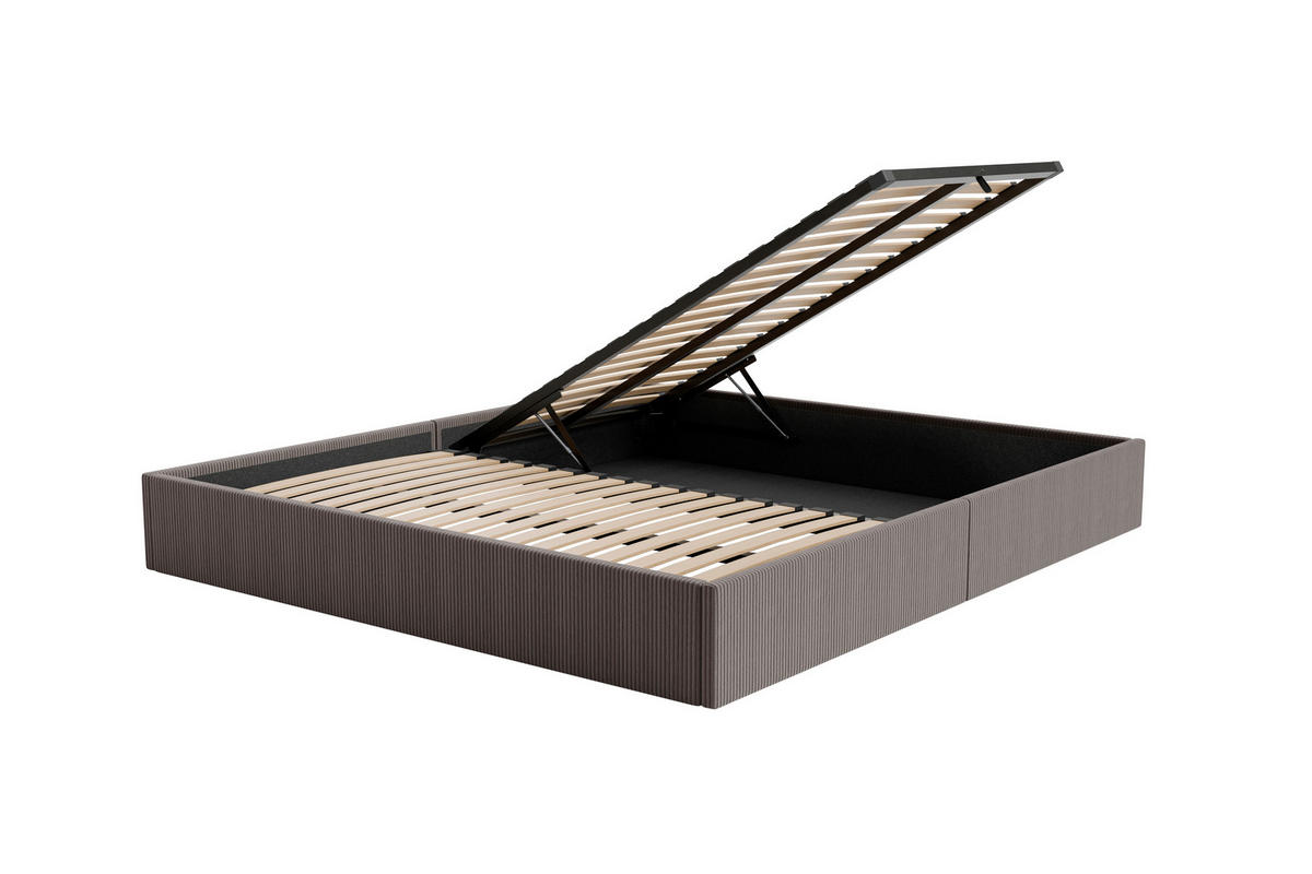 POLSTERBETT 240/200 cm,  in Anthrazit, Lattenrost, Bettkasten,  - Anthrazit/Schwarz, Design, Holz/Textil (240/200cm) - Boxxx