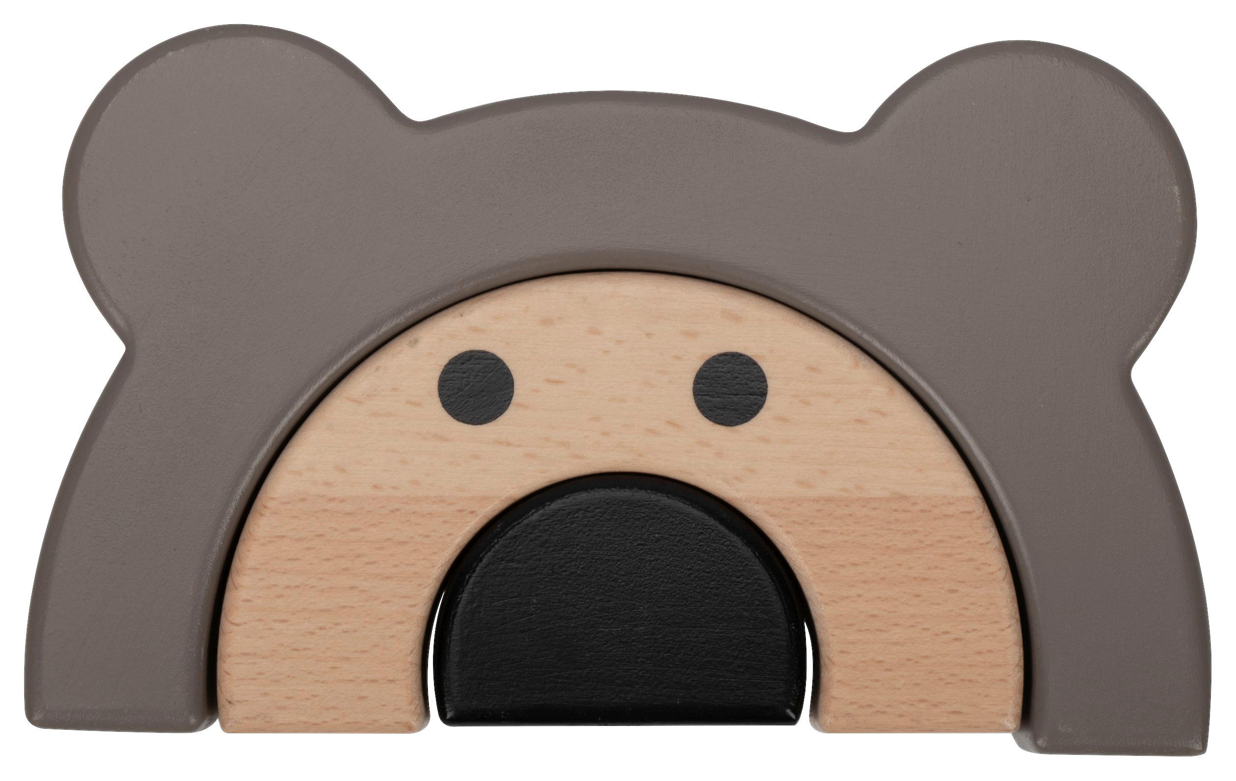 PUZZLE BÄR  - Braun, Natur, Holz (16,2/9,8/3cm) - Avelia